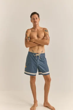 Rhythm Signature Stripe Trunk Navy