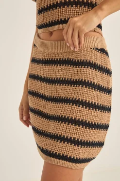 Women Rhythm Sol Stripe Knit Mini Skirt