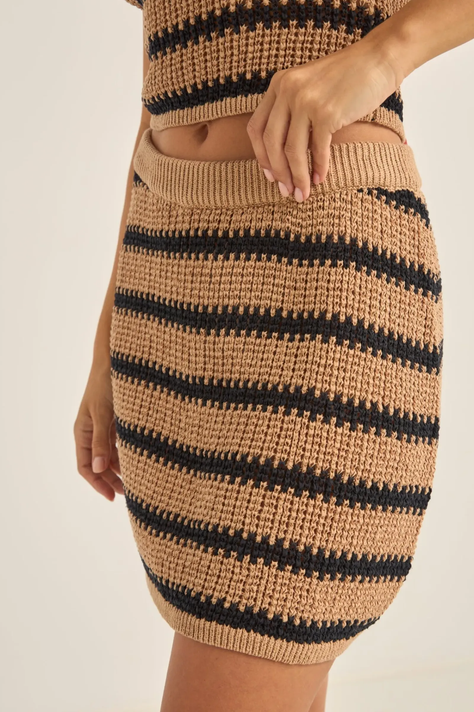 Women Rhythm Sol Stripe Knit Mini Skirt