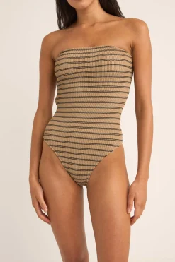 Women Rhythm Sol Stripe Strapless One Piece