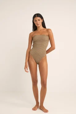 Women Rhythm Sol Stripe Strapless One Piece