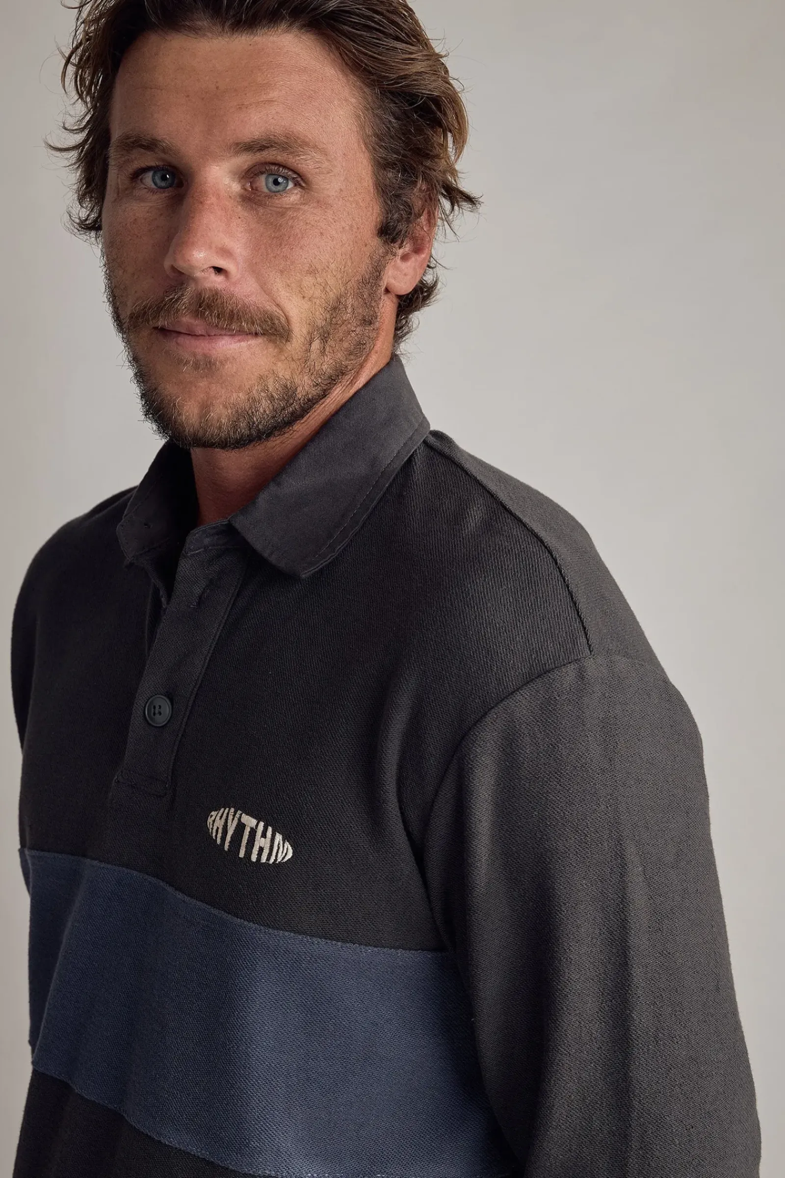 Rhythm Terry Vintage Ls Rugby Shirt