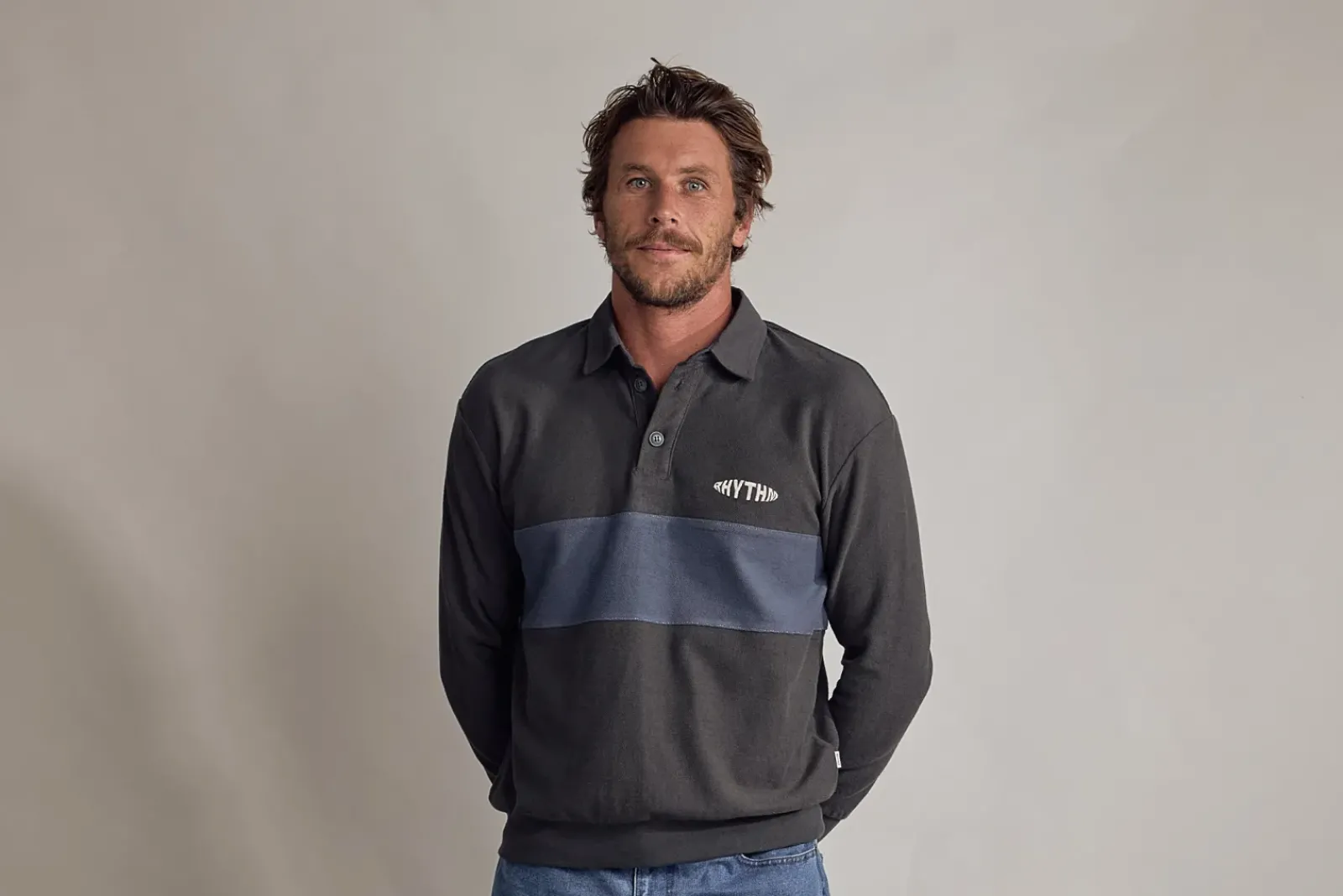 Rhythm Terry Vintage Ls Rugby Shirt