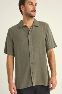 Rhythm Textured Linen Ss Shirt