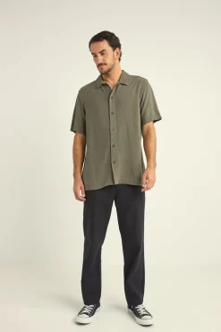 Rhythm Textured Linen Ss Shirt