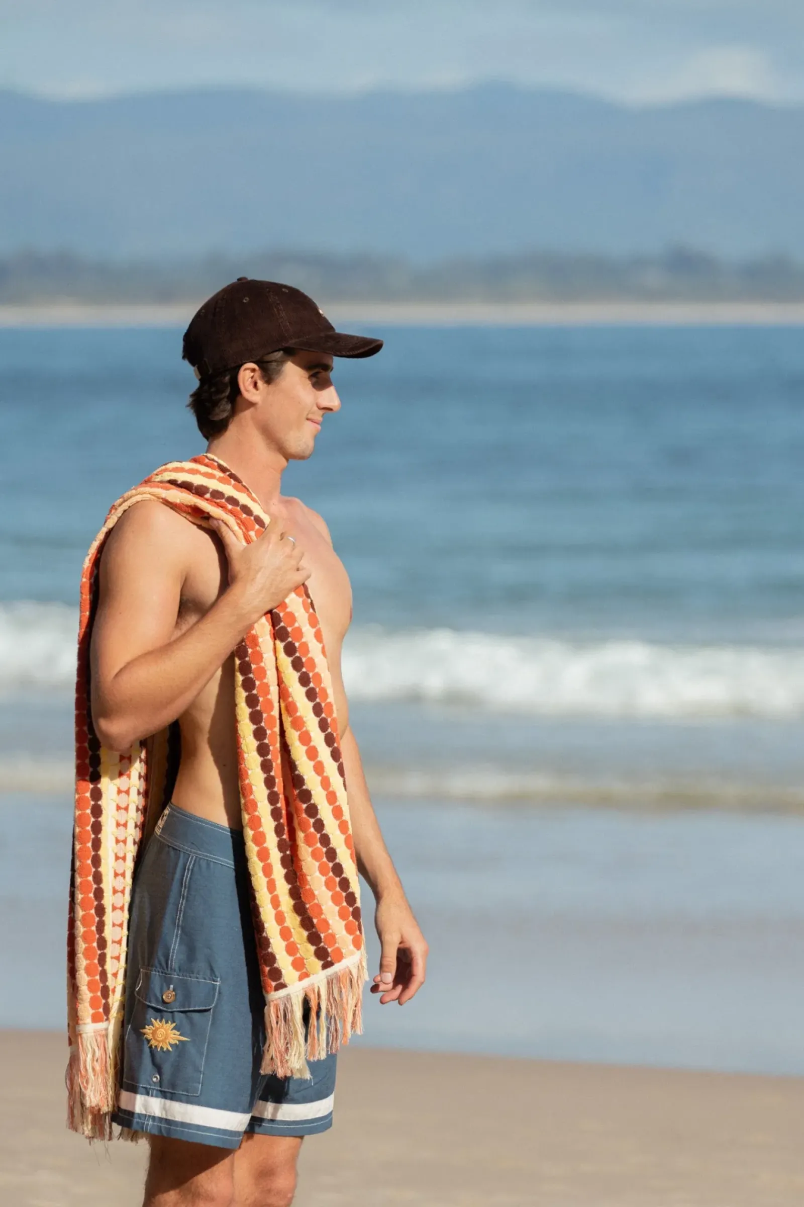 Rhythm Vacation Stripe Towel Burnt Orange