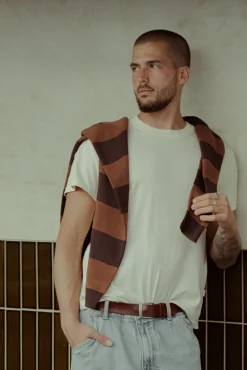 Rhythm Ventura Stripe Knit Ls Polo