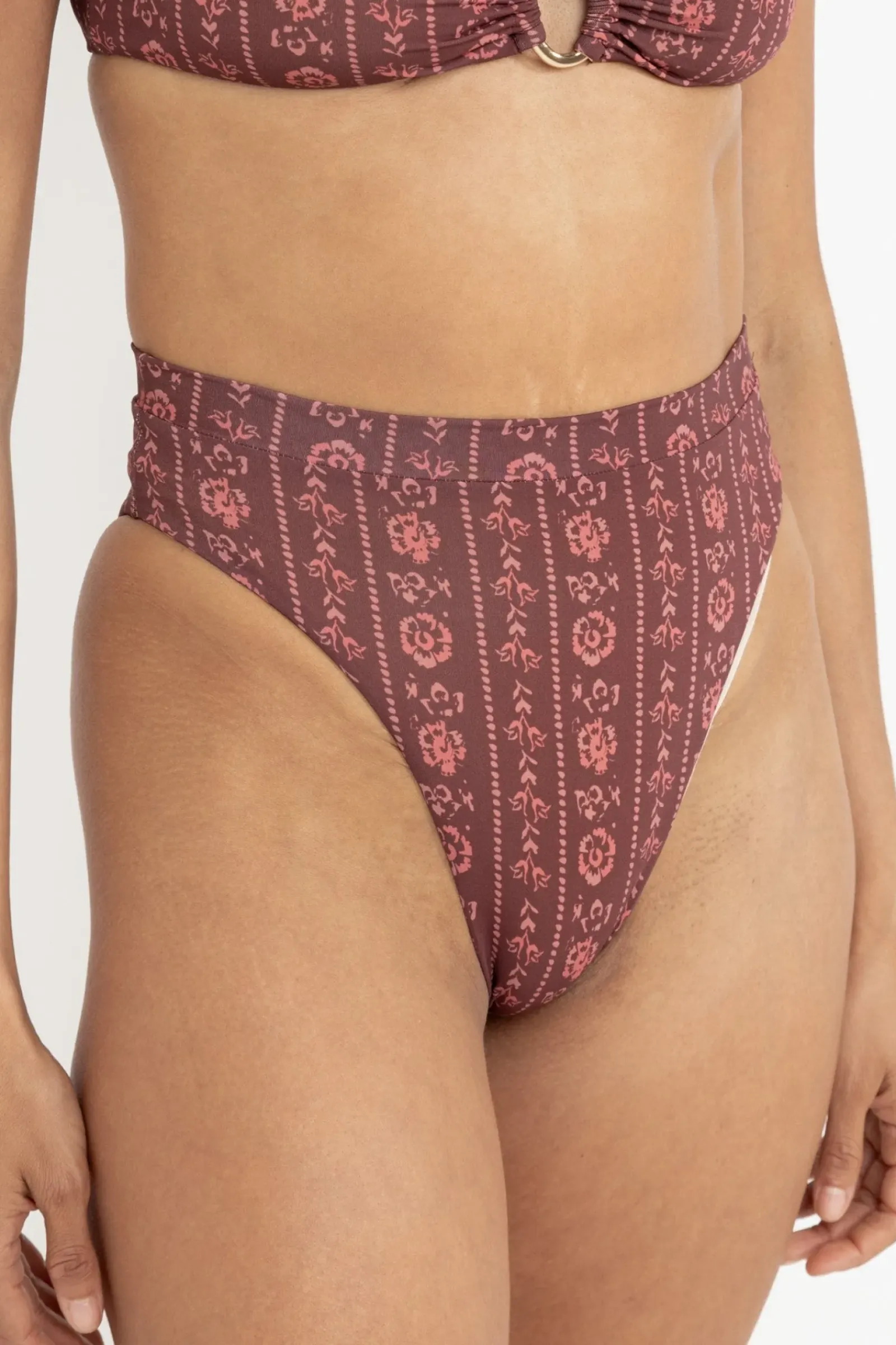 Women Rhythm Vintage Floral Hi Waist Pant
