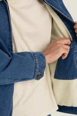 Rhythm Washed Denim James Jacket Blue Wash