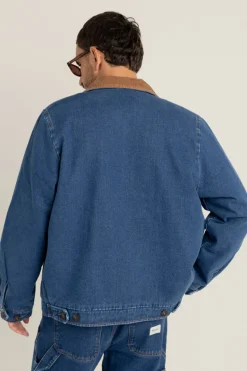 Rhythm Washed Denim James Jacket Blue Wash
