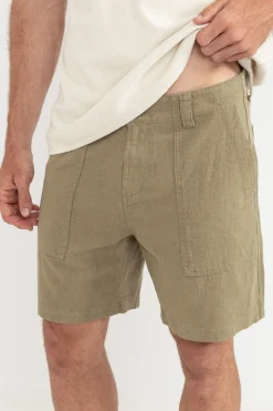 Rhythm Worn Path Textured Linen Short