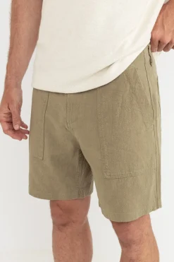 Rhythm Worn Path Textured Linen Short
