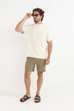 Rhythm Worn Path Textured Linen Short