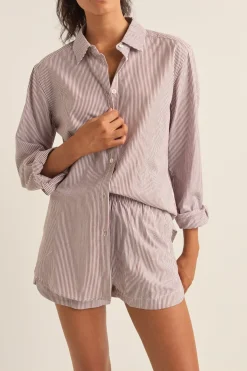 Women Rhythm Zephyr Stripe Beach Shirt