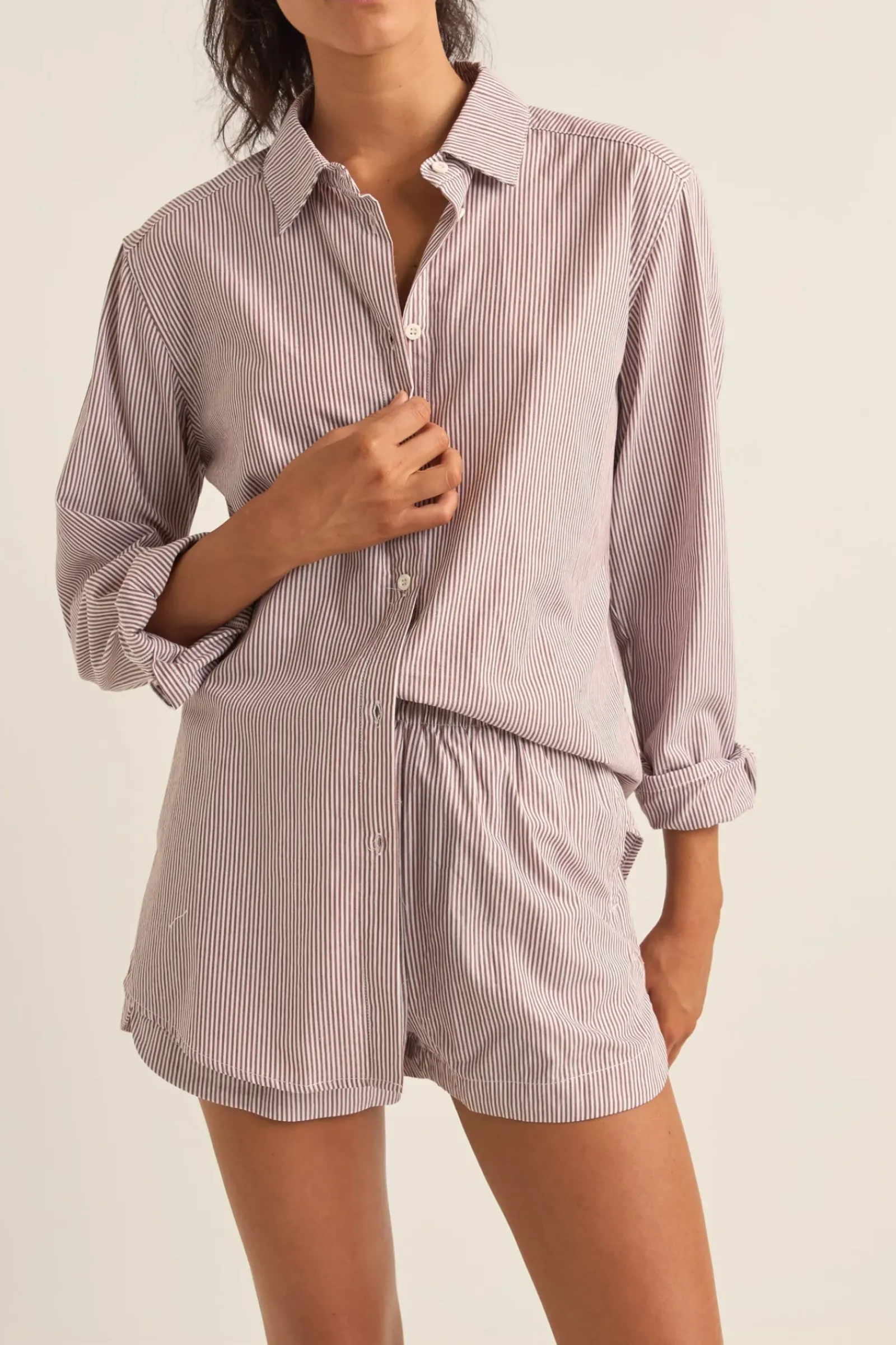 Women Rhythm Zephyr Stripe Beach Shirt